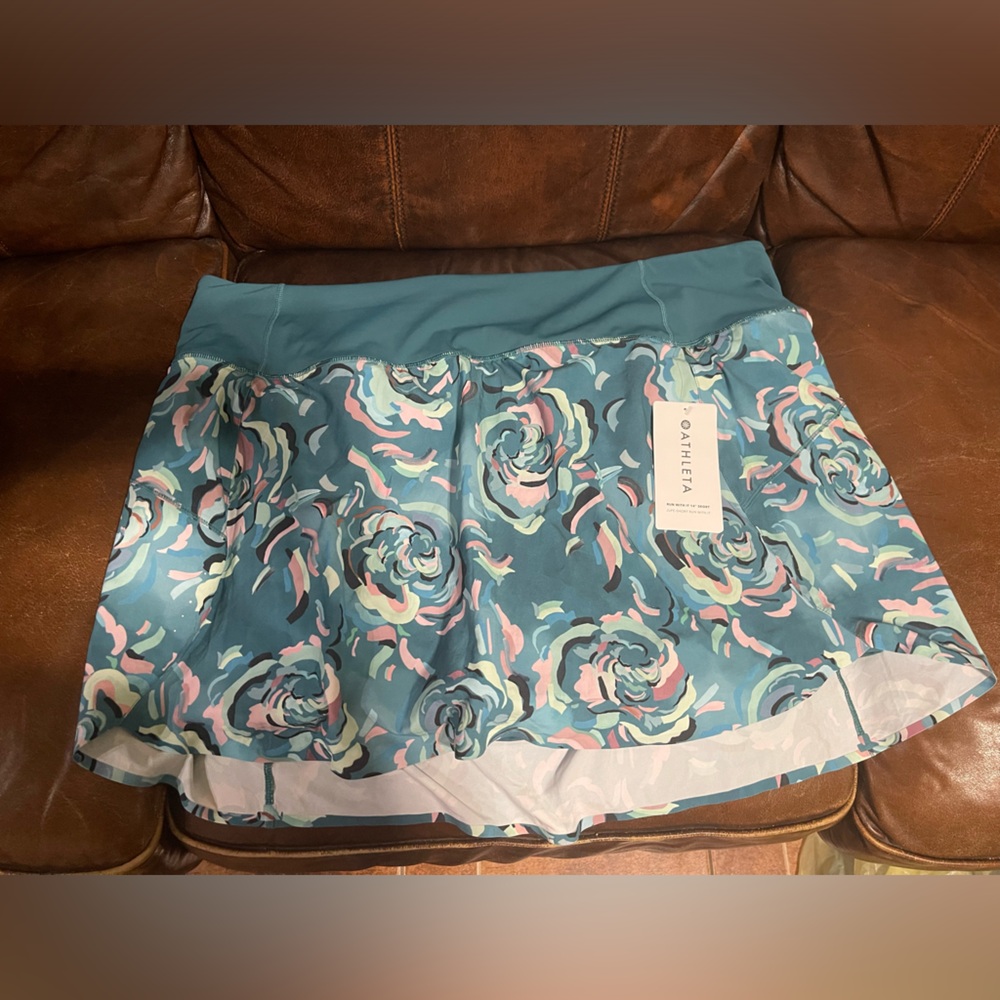 NWT Athleta Women's Run With It Skort 14" Jupe Short 3X